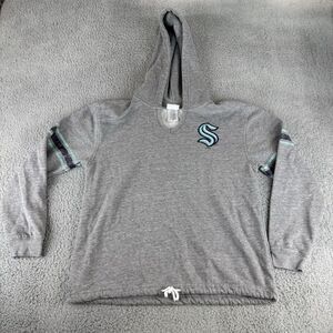 NHL Seattle Kraken Hoodie Women's Medium Long Sleeve Gray Pullover NHL Hockey‎